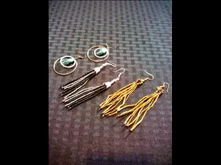 [ #312W ] $50.00USD complete earring set.